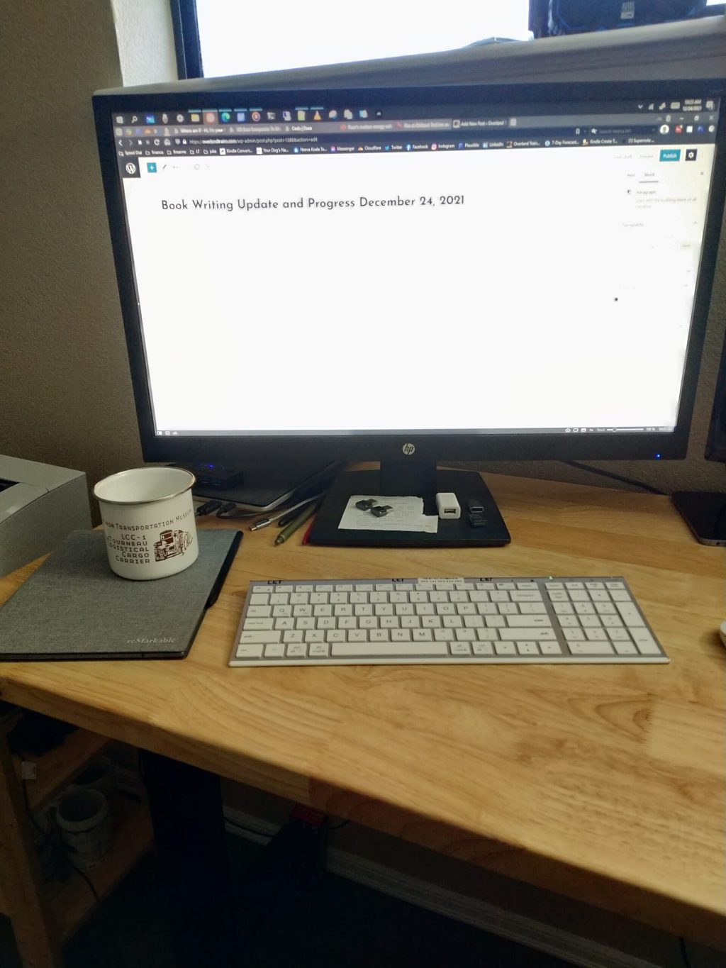 Book Writing Update and Progress December 24,&nbsp;2021