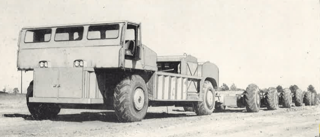 Tournatrain Shown on R. G. LeTourneau, Inc. 1953 Annual&nbsp;Report