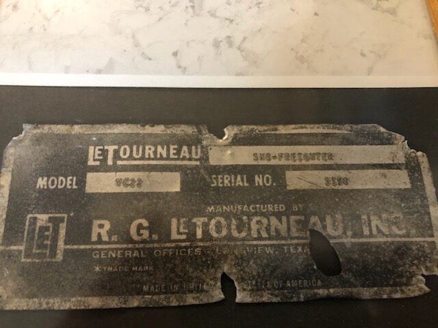 Sno-Freighter Serial Number&nbsp;Tags