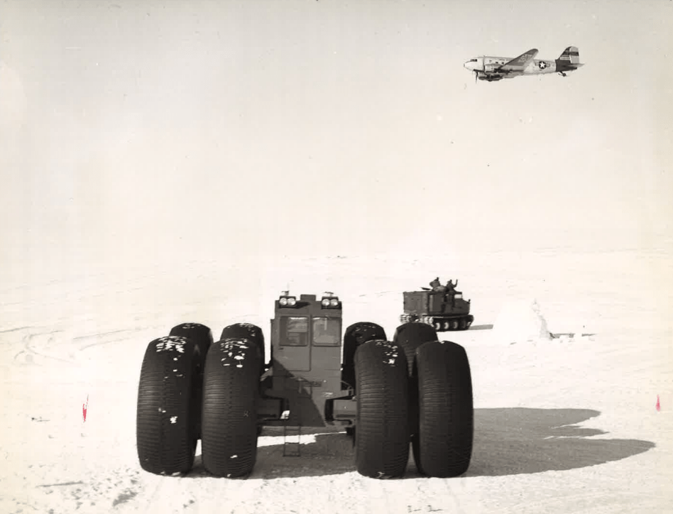 Sno-Buggy Testing in Greenland with Aircraft&nbsp;Overhead