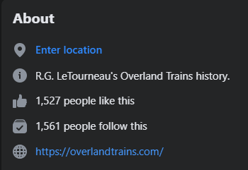 Overland Trains Facebook Followers Reaches 1,500