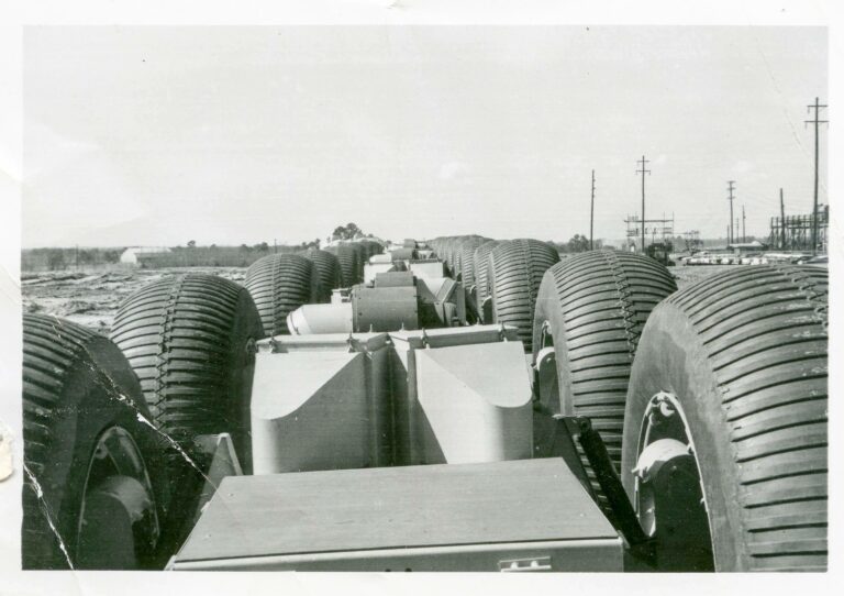 Looking Down the Overland Mark II Cargo Cars at the Longview, TX Factory